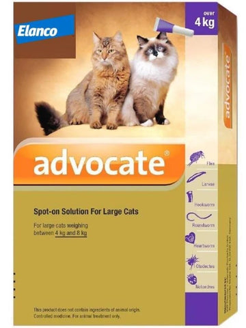Elanco Advocate Spot-On Solution For Large Cat 4Kg-8Kg